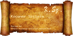 Kocsner Szilvia névjegykártya