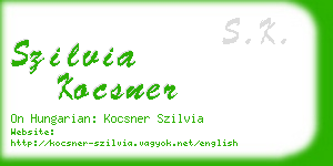 szilvia kocsner business card